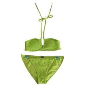 Aerie, NWOT, Green/Yellow Swimsuit Size XSmall